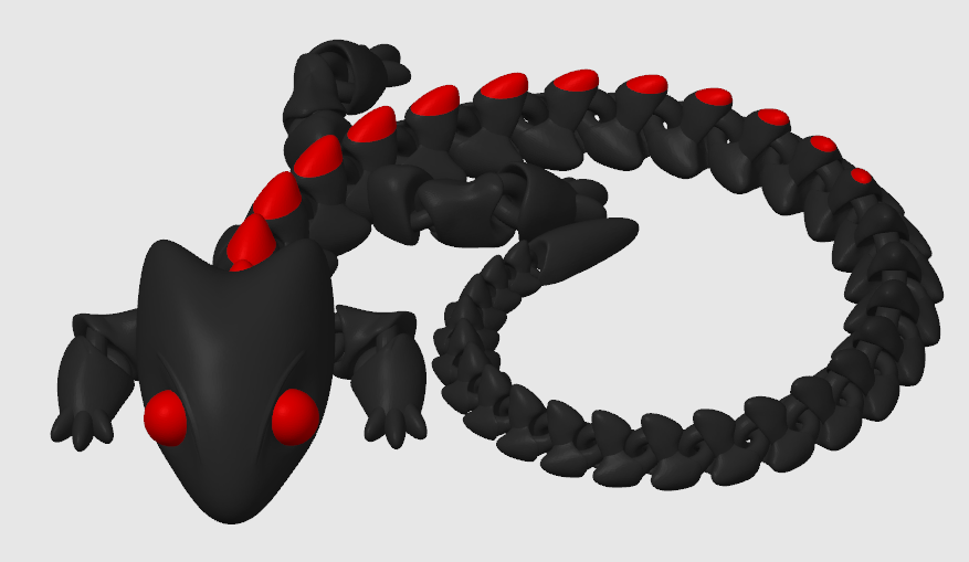 Articulated Dragon Colored Spines