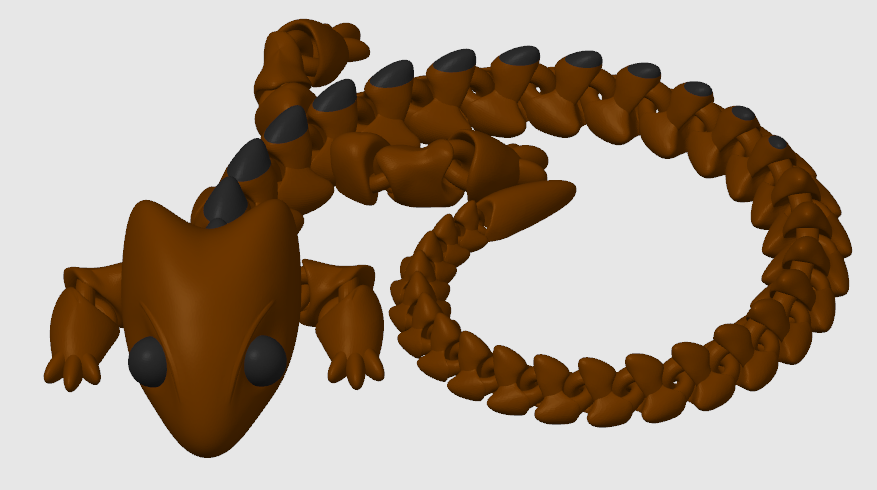 Articulated Dragon Colored Spines