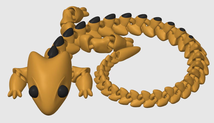 Articulated Dragon Colored Spines