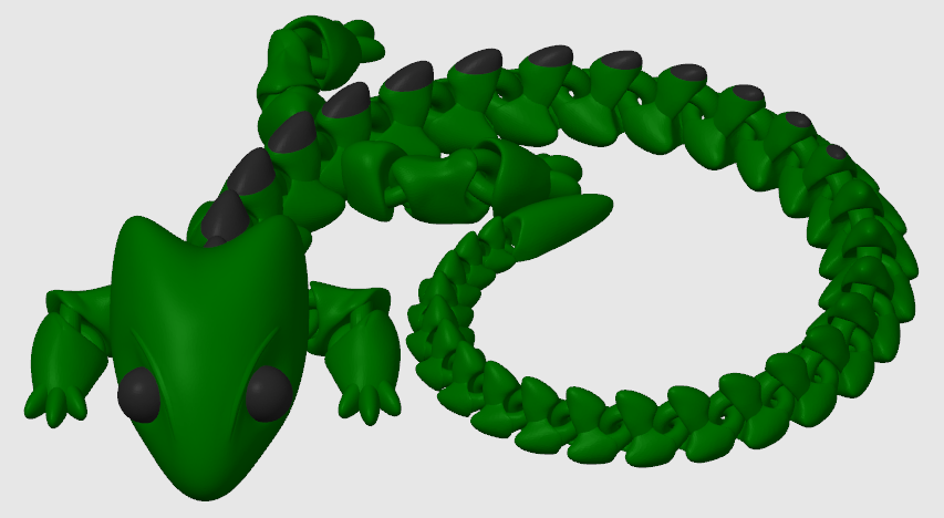 Articulated Dragon Colored Spines