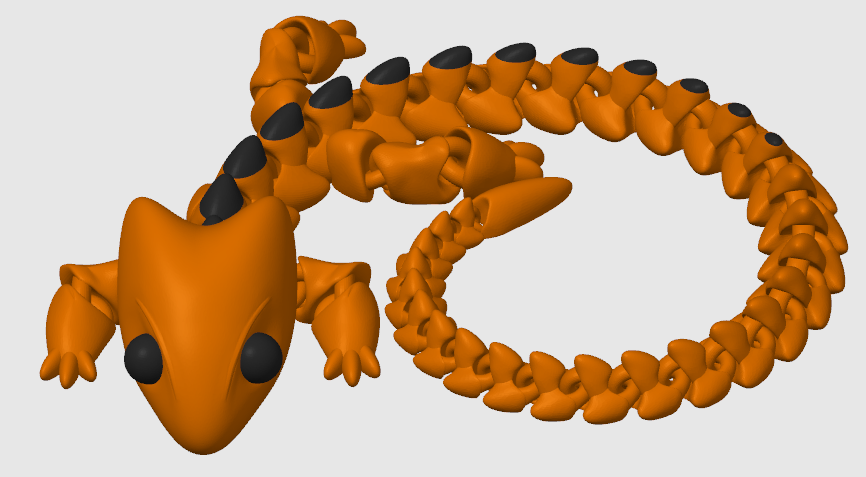 Articulated Dragon Colored Spines