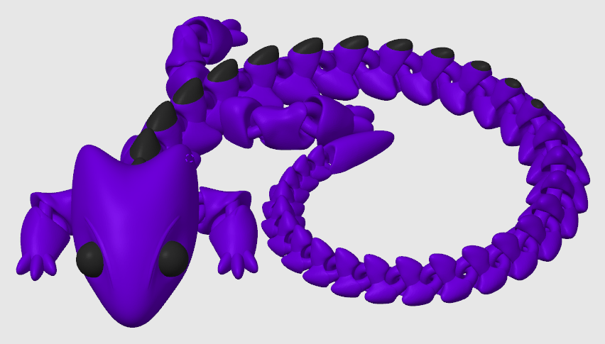 Articulated Dragon Colored Spines