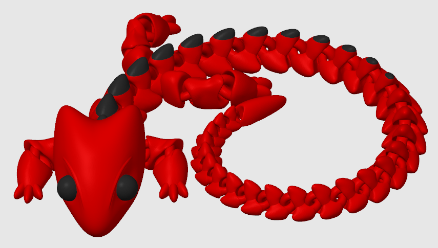 Articulated Dragon Colored Spines
