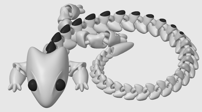 Articulated Dragon Colored Spines