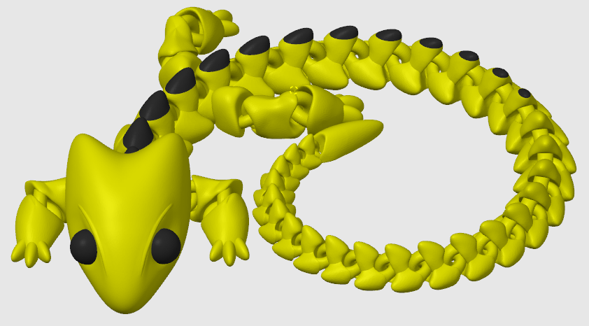 Articulated Dragon Colored Spines